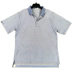 Bulls Bay Golf Club Polo Shirt Peter Millar XL Mens Striped Business Casual
